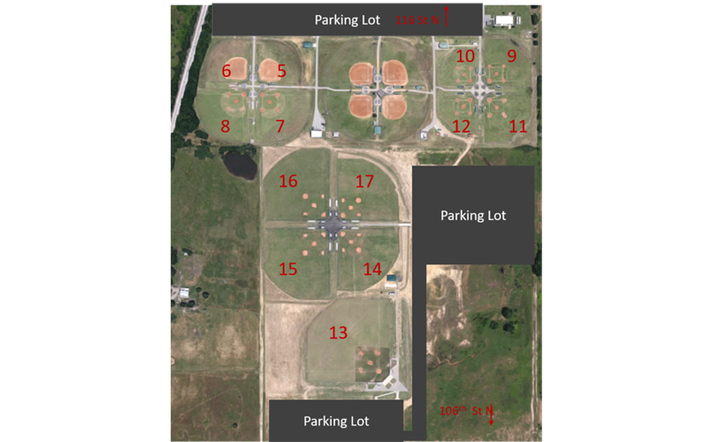 Owasso Sports Park Field Numbers